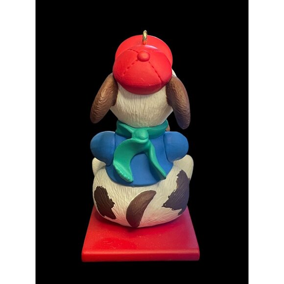 1996 Hallmark Keepsake Christmas Ornament Grandpa and Grandson on Sled - Picture 2 of 4